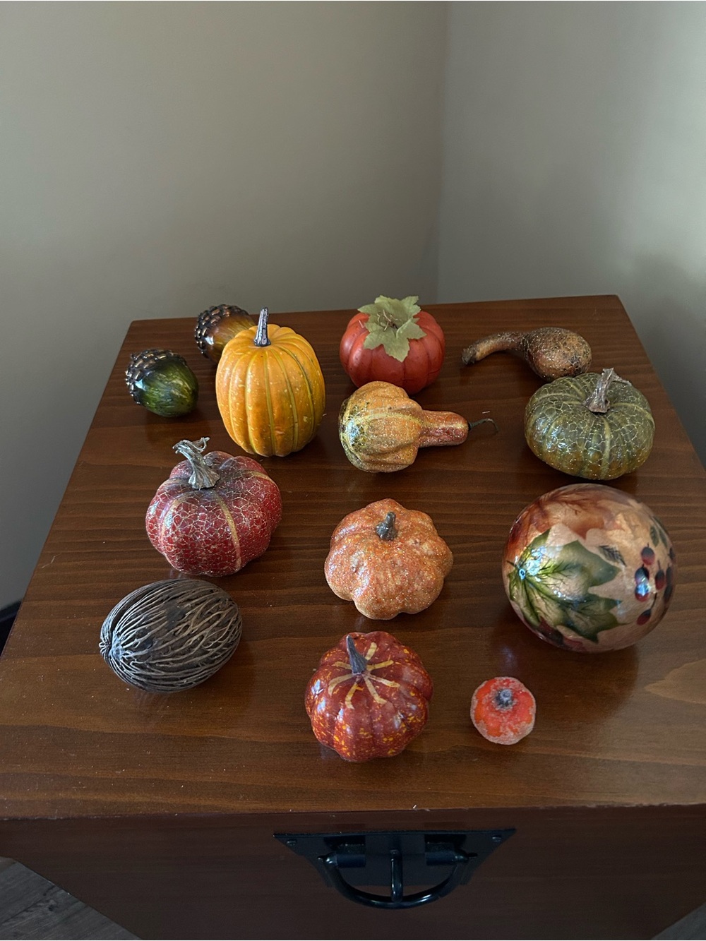Pier 1 Assorted Fall Pumpkin and Gourd Decor in Orange, Red, Green, Brown